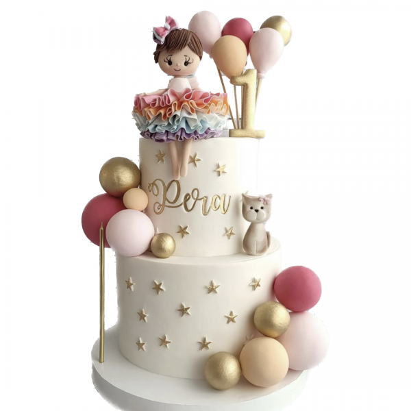 birthday cake for girls doll baloon